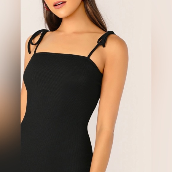 Shein extra small ribbed little black dress - Picture 3 of 5
